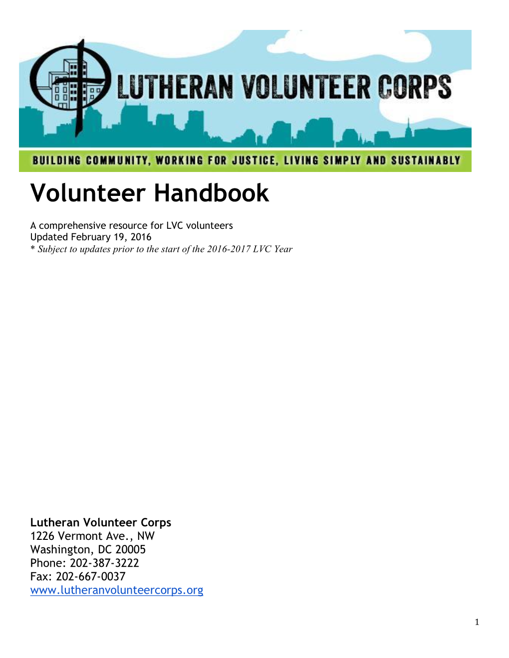 Volunteer Handbook