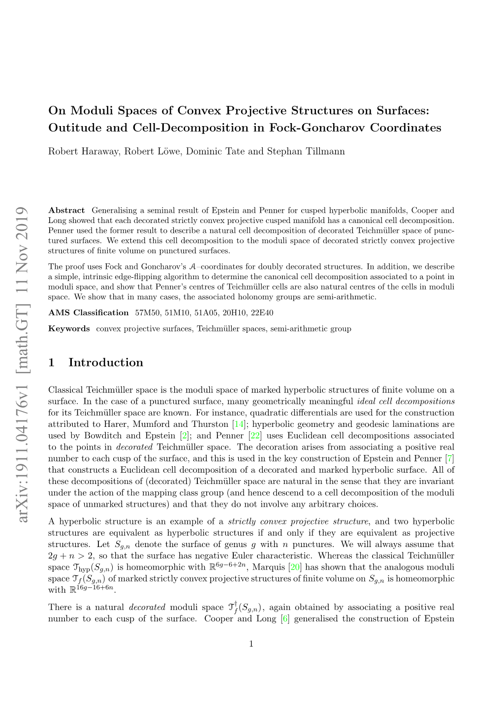 On Moduli Spaces of Convex Projective Structures on Surfaces: Outitude and Cell-Decomposition in Fock-Goncharov Coordinates