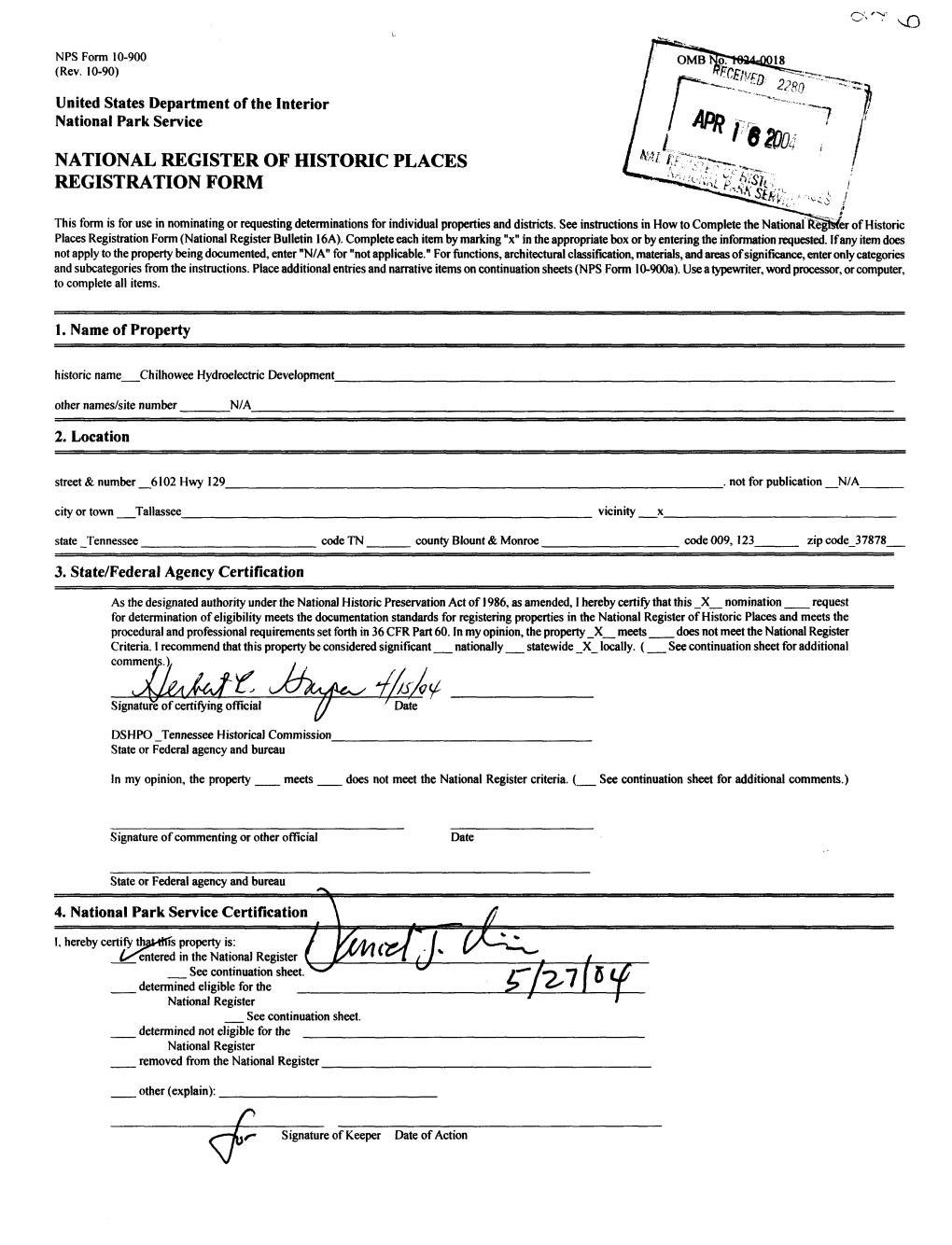 National Register of Historic Places Registration Form