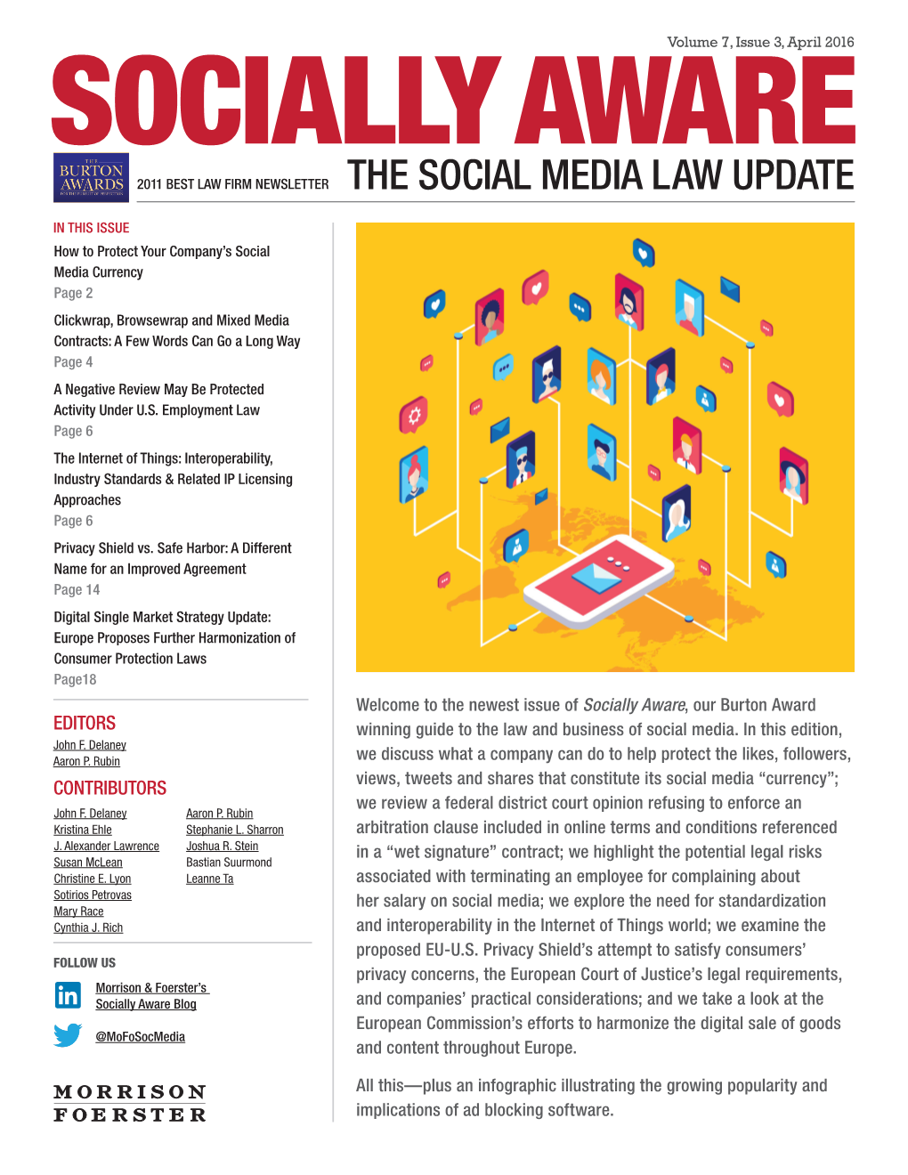 Socially Aware 2011 Best Law Firm Newsletter the Social Media Law Update