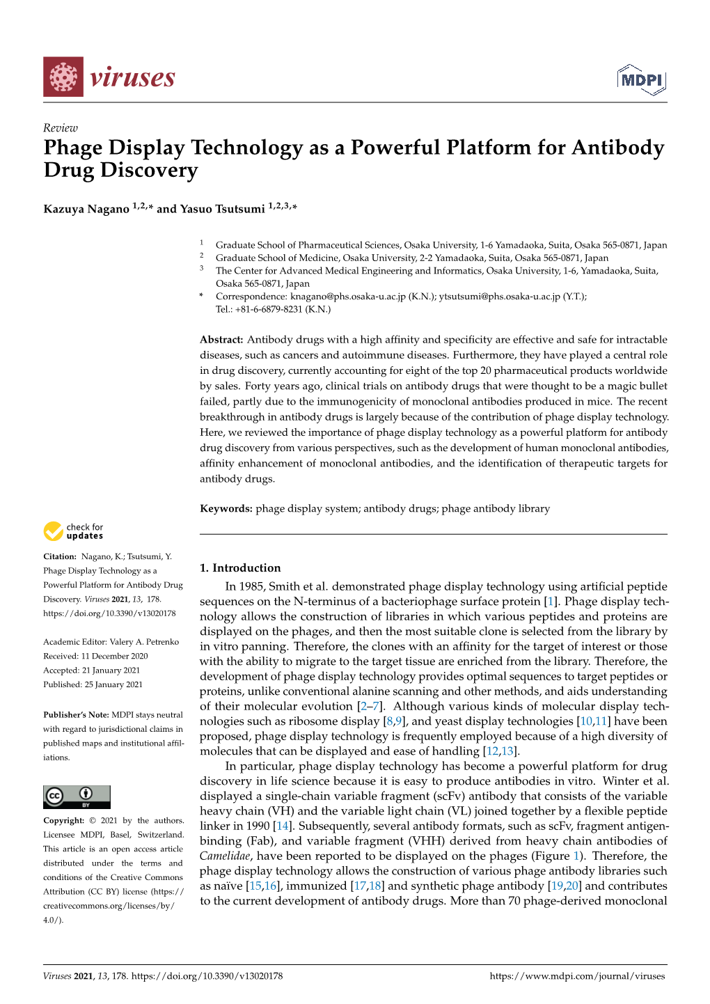 Phage Display Technology As a Powerful Platform for Antibody Drug Discovery