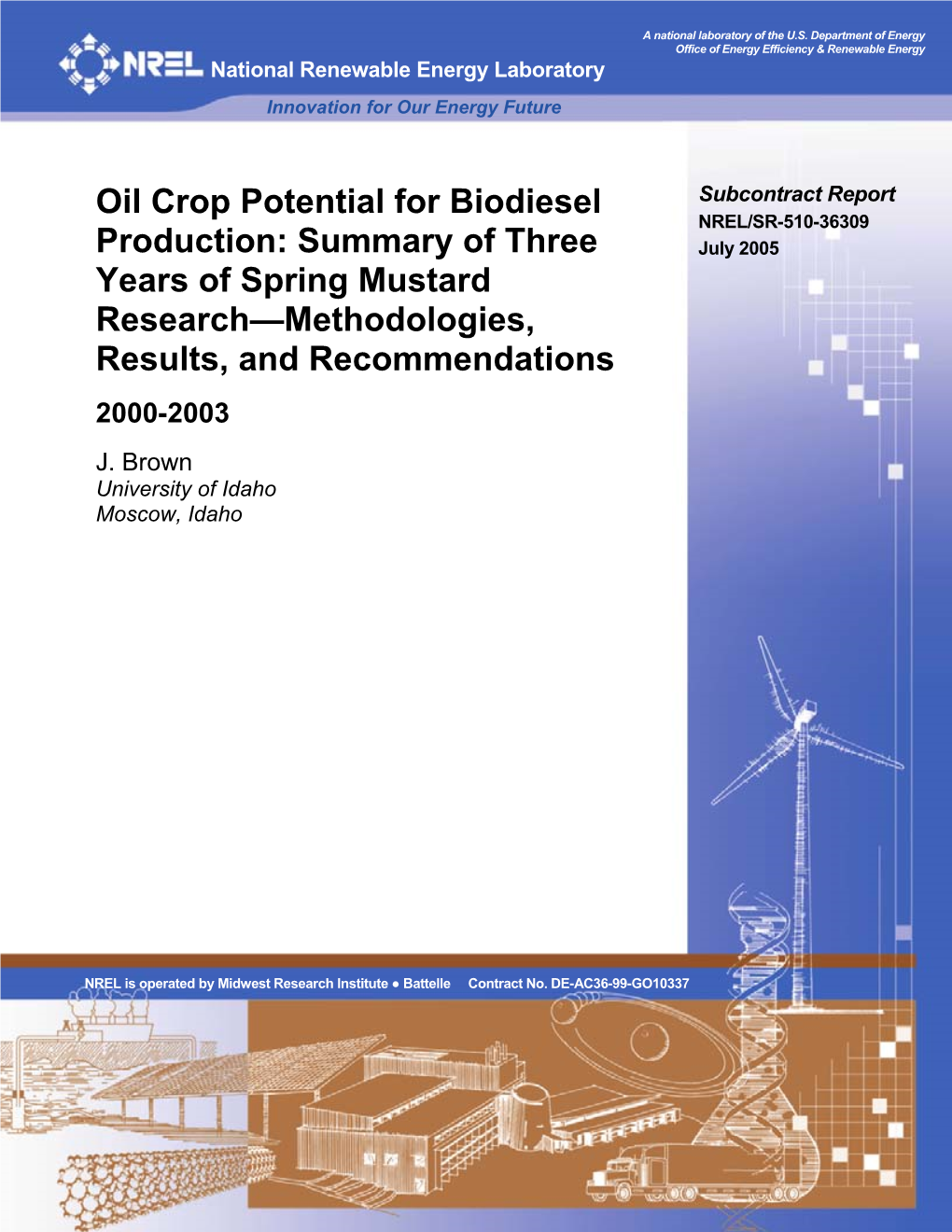 Oil Crop Potential for Biodiesel Production