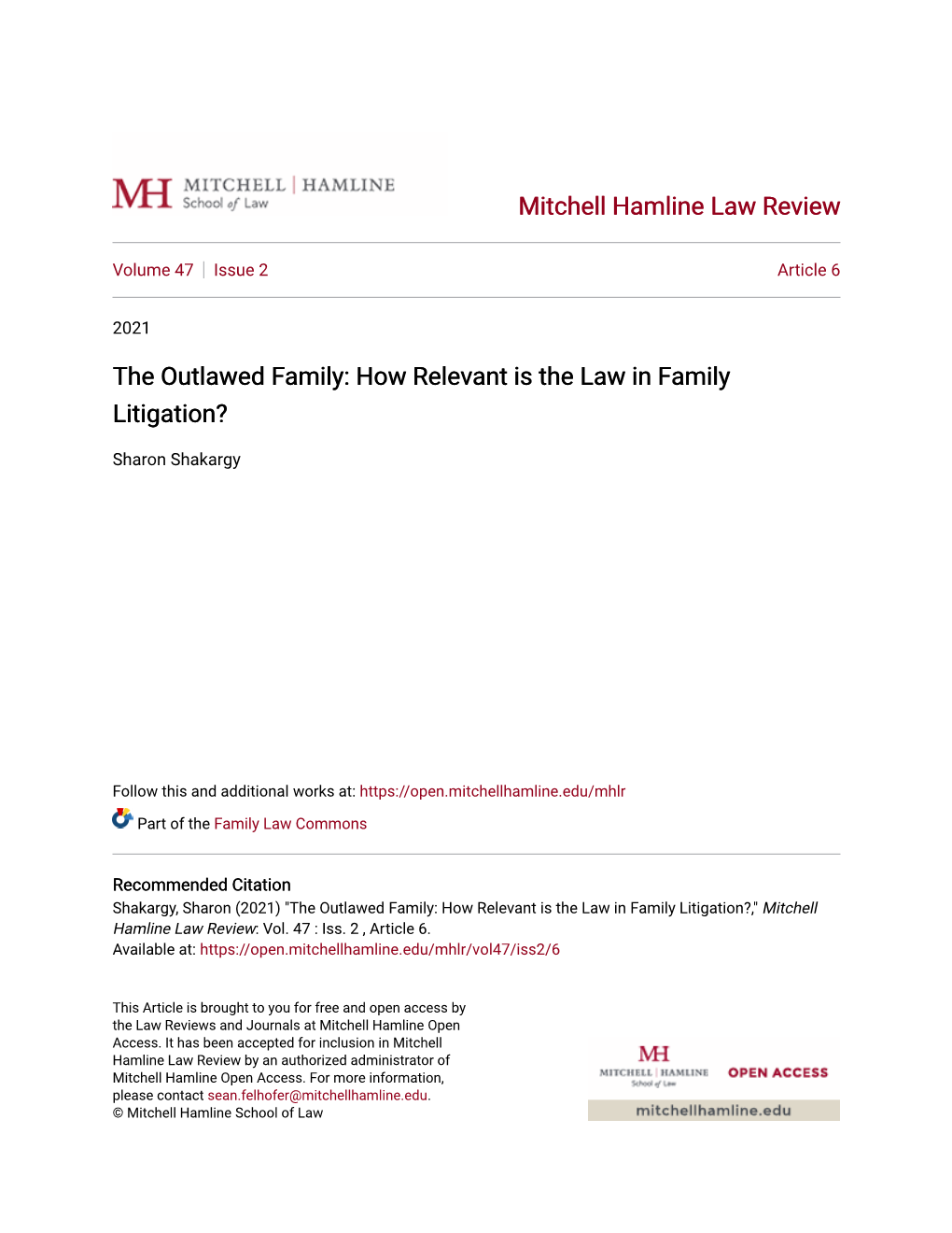 How Relevant Is the Law in Family Litigation?