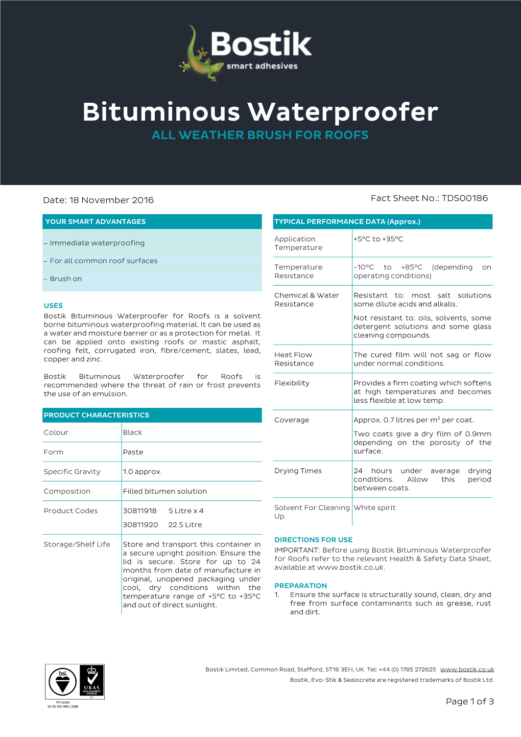 Bituminous Waterproofer ALL WEATHER BRUSH for ROOFS
