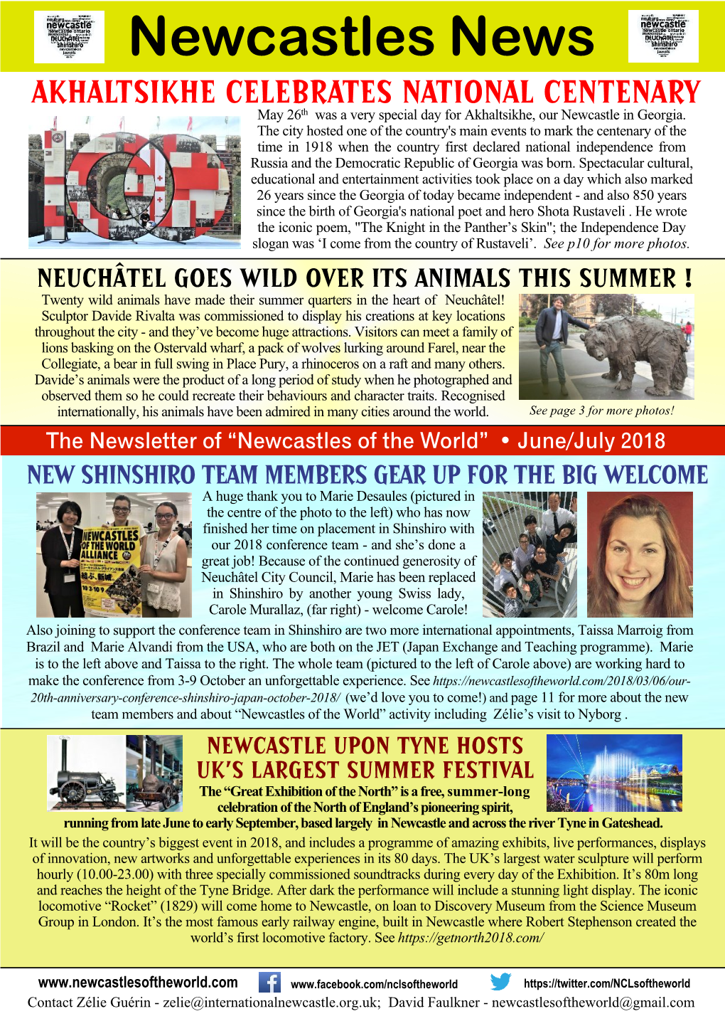 Newcastles of the World Newsletter Number 23 June