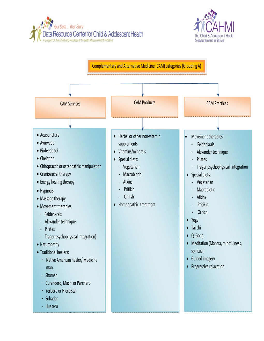 Complementary and Alternative Medicine (CAM) Categories (Grouping A)