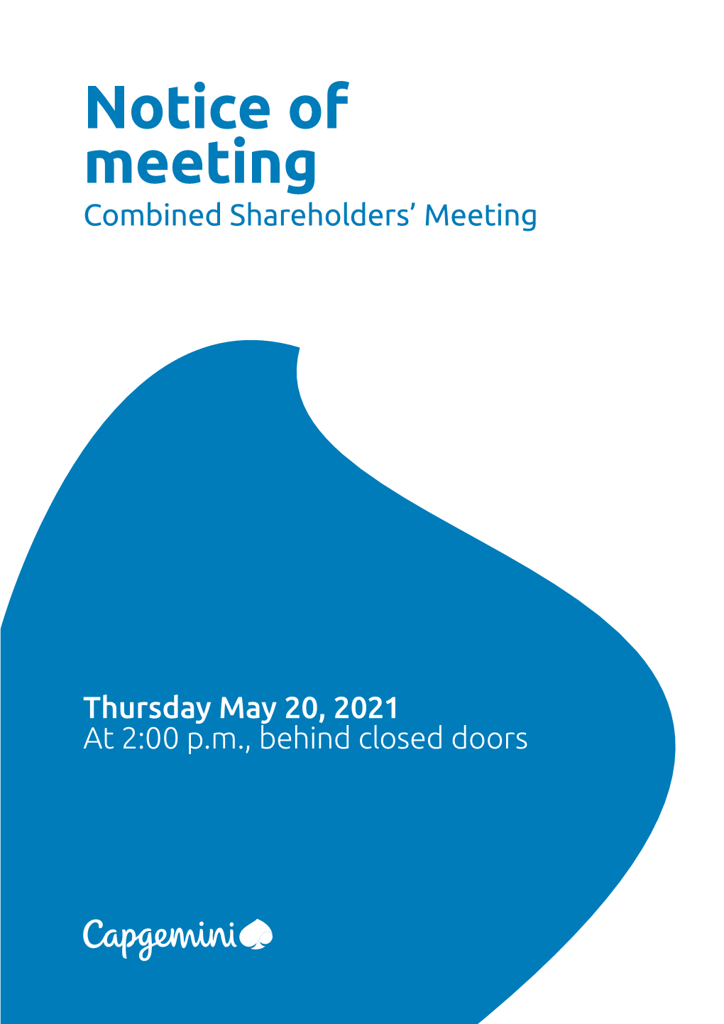 Notice of Meeting Combined Shareholders’ Meeting