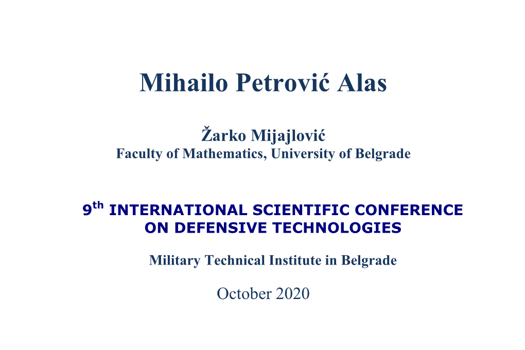 Mihailo Petrović Alas