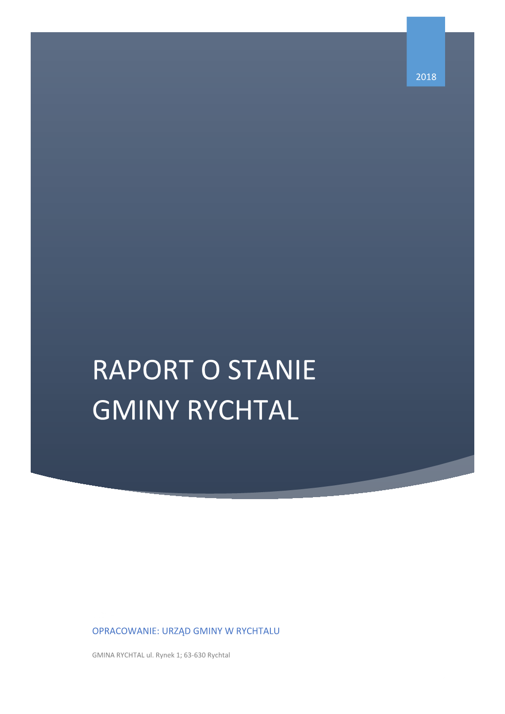 Raport O Stanie Gminy Rychtal
