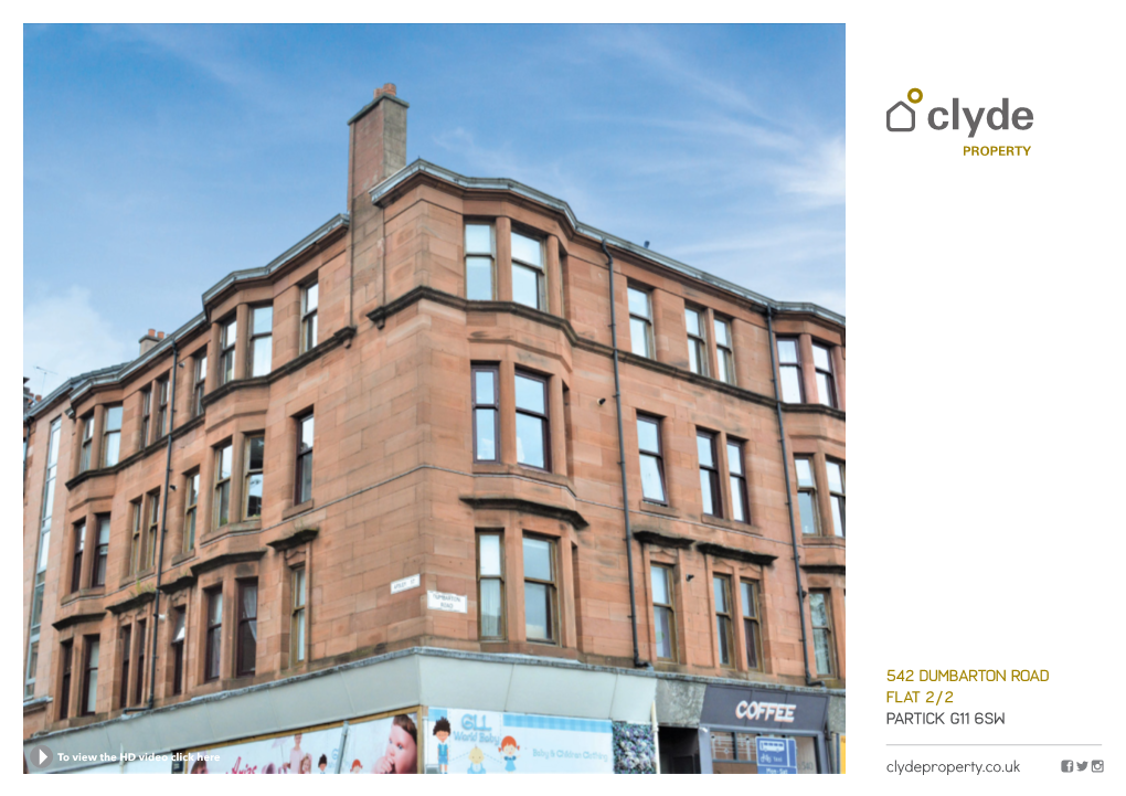 542 Dumbarton Road Flat 2/2 Partick G11 6SW Clydeproperty.Co.Uk