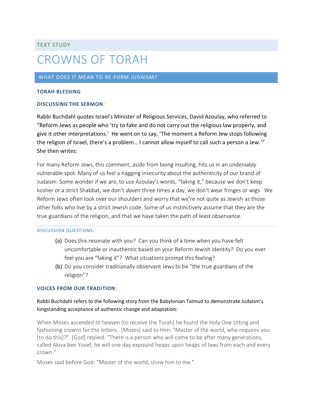 Crowns of Torah