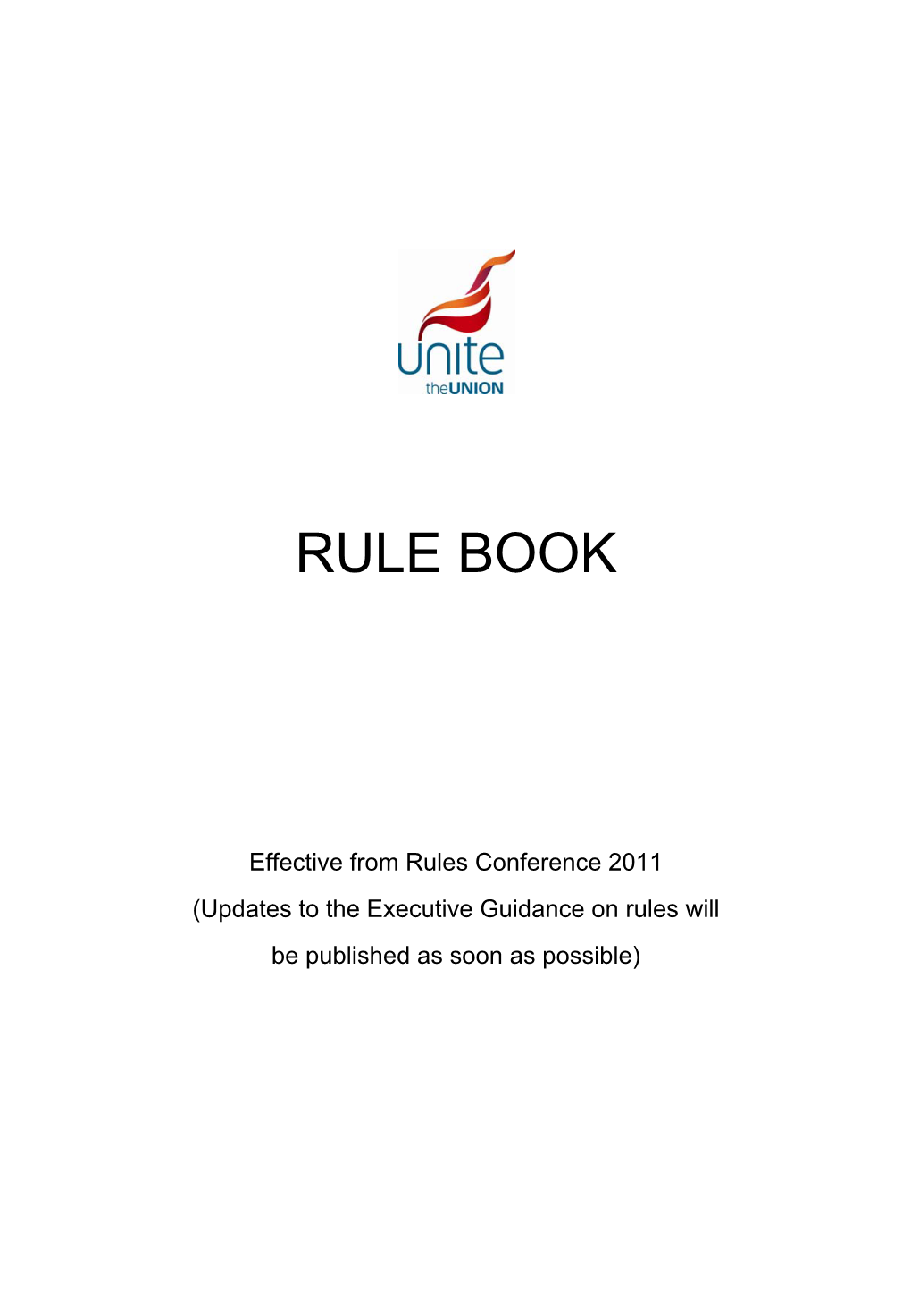 Unite Rule Book