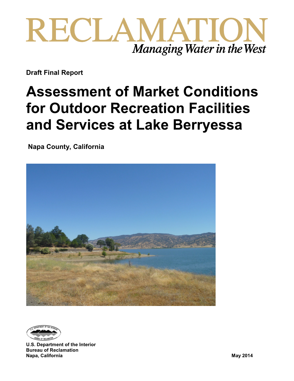 Assessment of Market Conditions for Outdoor Recreation Facilities and Services at Lake Berryessa