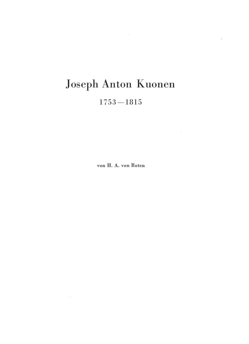 Joseph Anton Kuonen 1753 — 1815