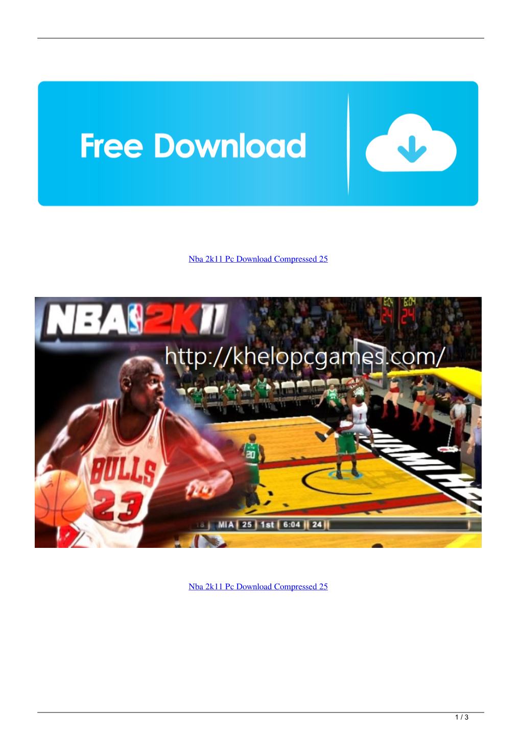 Nba 2K11 Pc Download Compressed 25