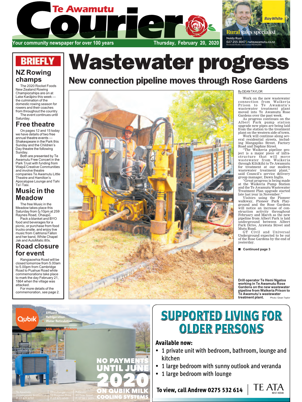 Te Awamutu Courier Thursday, February 20, 2020