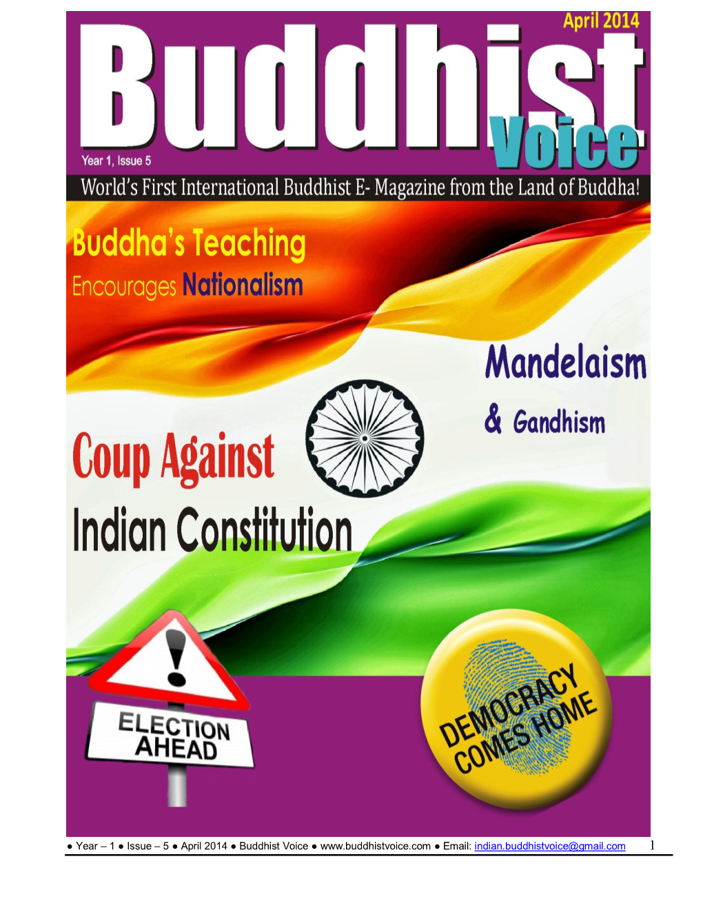Year – 1 Issue – 5 April 2014 Buddhist Voice