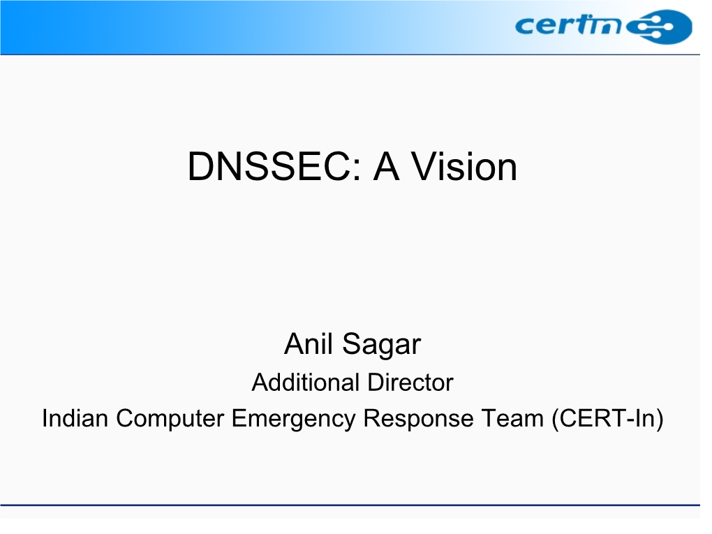 DNSSEC: a Vision