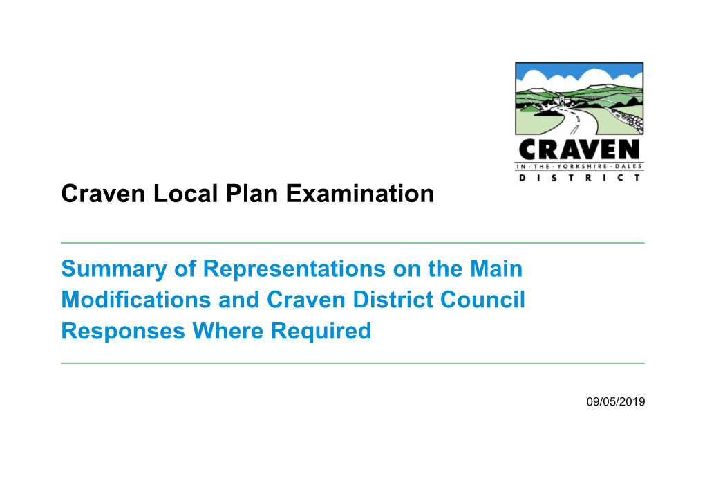 Craven Local Plan Examination