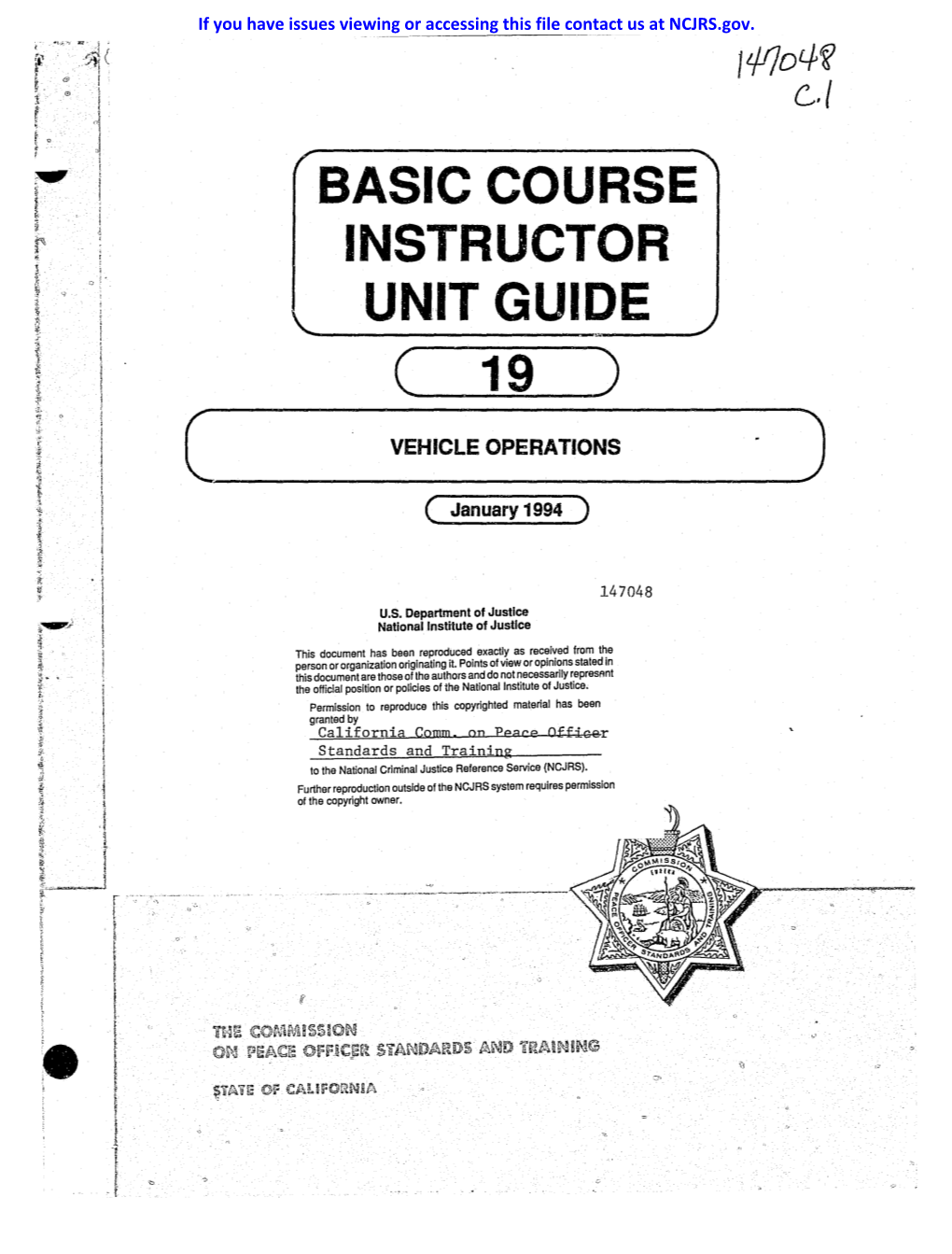 Basic Course Instructor Unit Guide