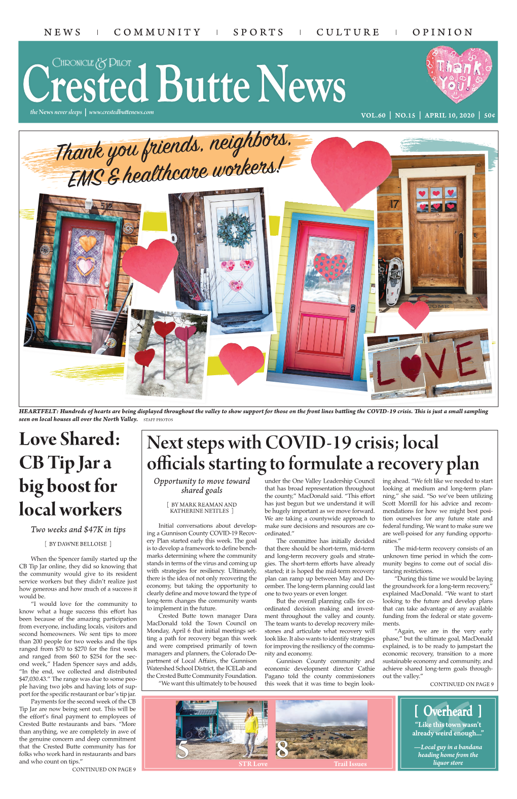 Local Officials Starting to Formulate a Recovery Plan Love Shared: CB Tip