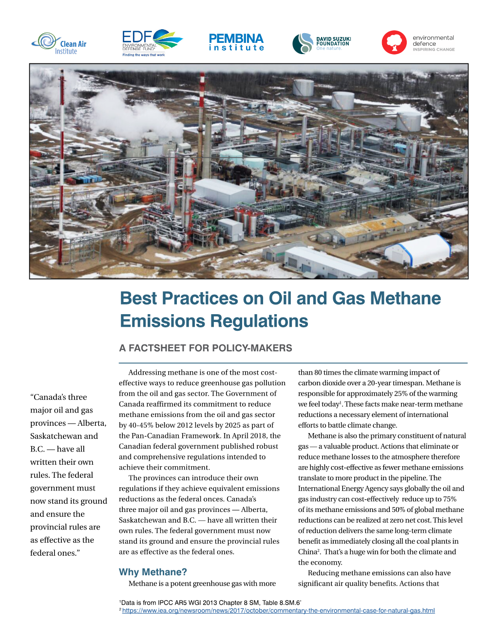 Best Practices on Oil and Gas Methane Emissions Regulations