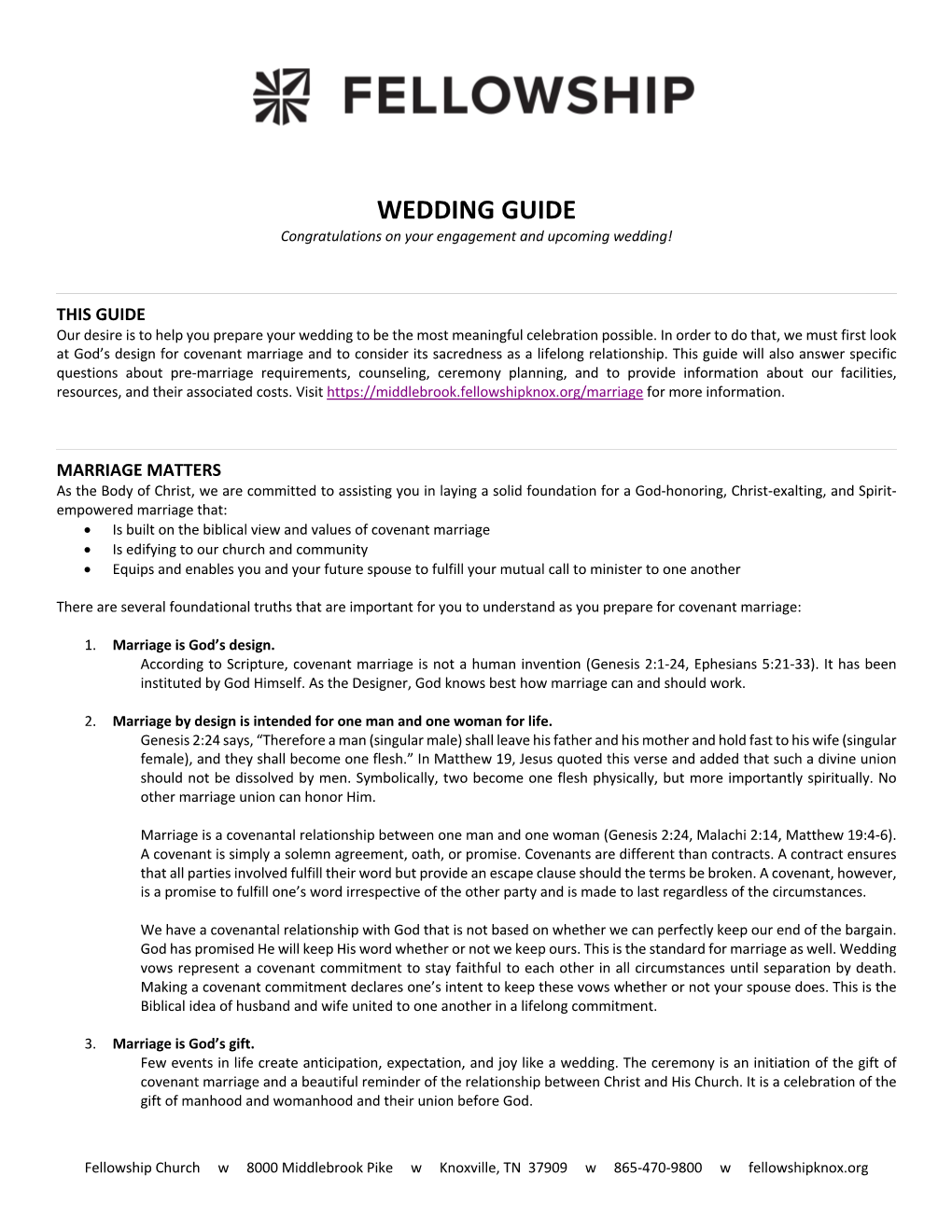 WEDDING GUIDE Congratulations on Your Engagement and Upcoming Wedding!