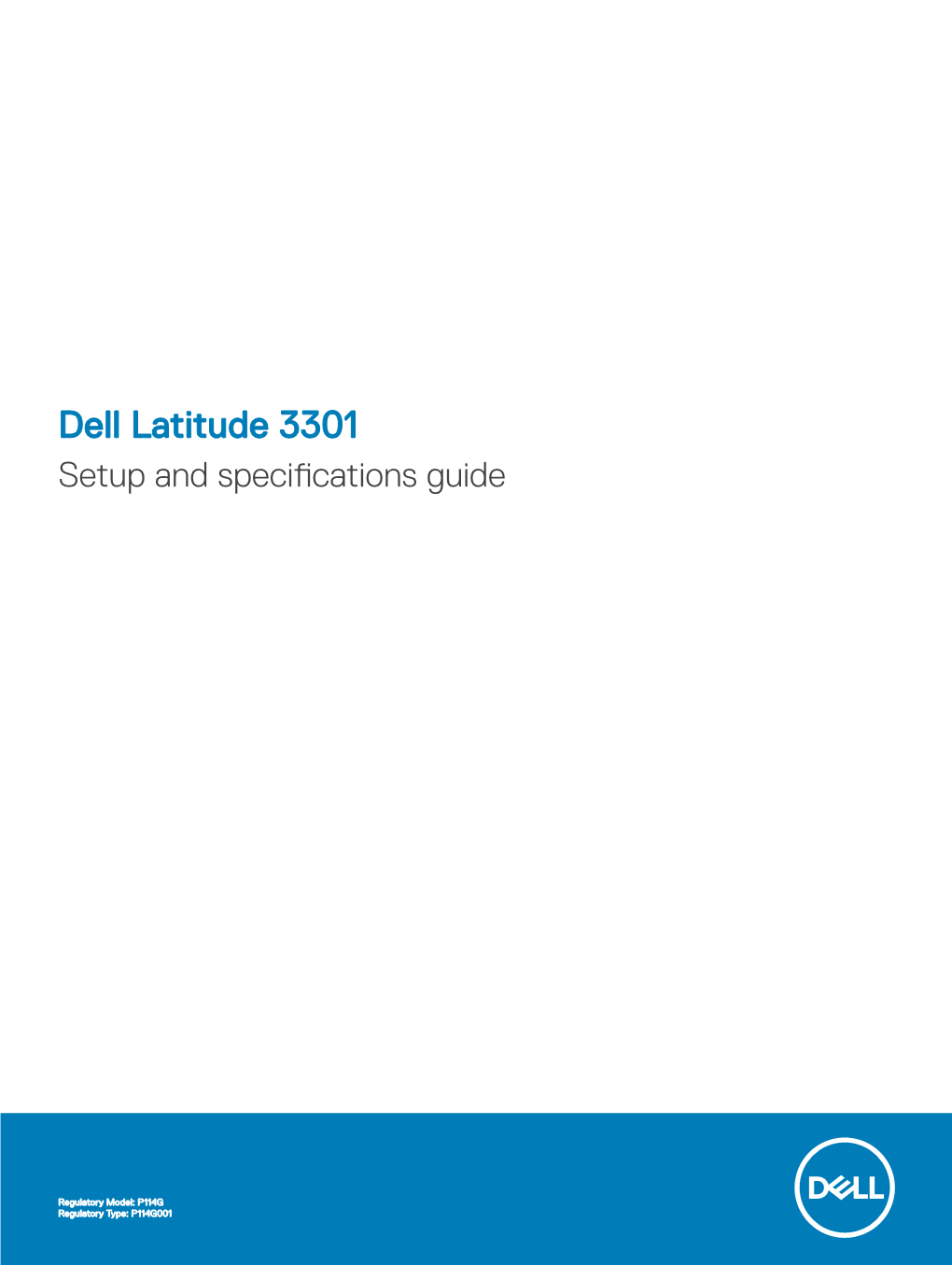 Dell Latitude 3301 Setup and Specifications Guide