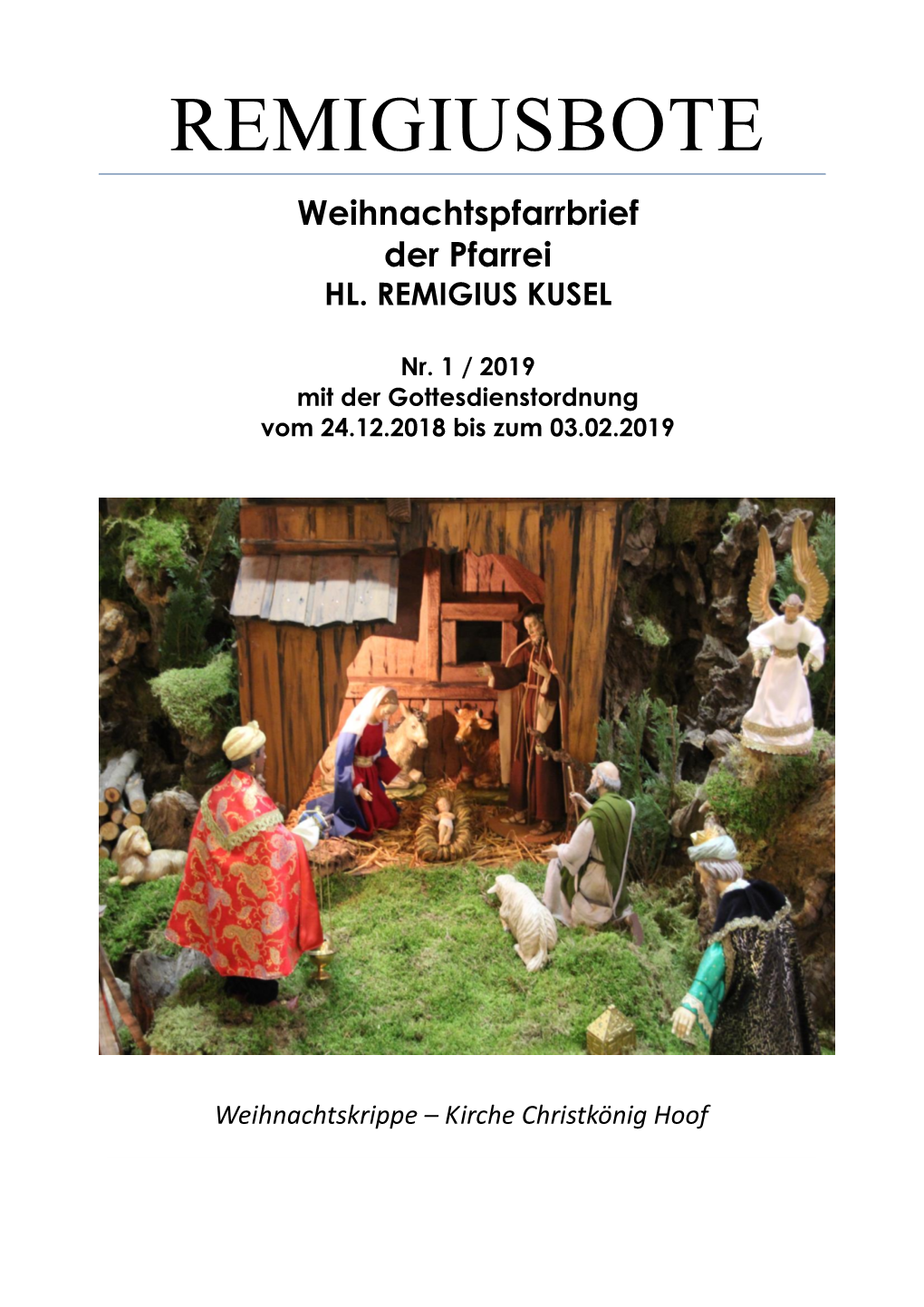 Weihnachtspfarrbrief Der Pfarrei HL