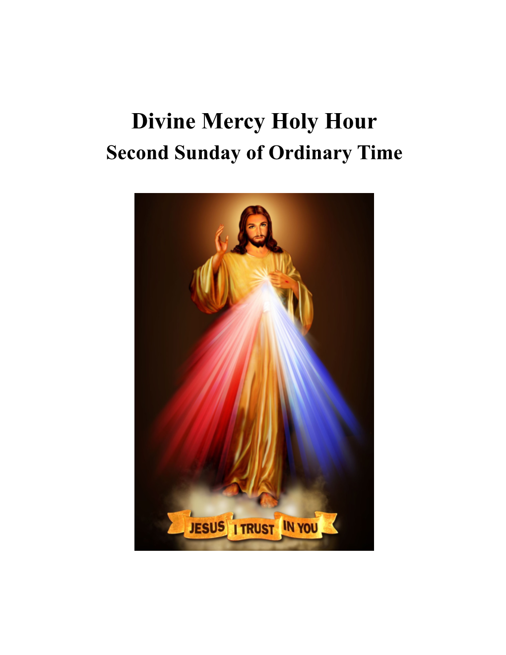 Divine Mercy Holy Hour