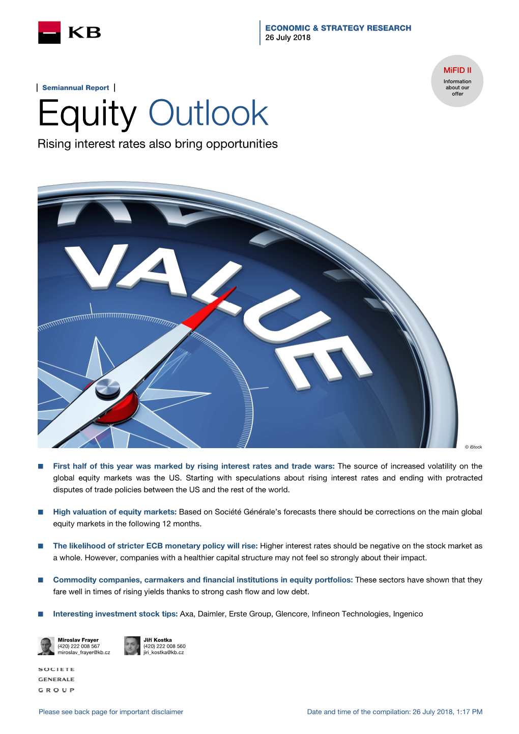 Equity Outlook Rising Interest Rates Also Bring Opportunities