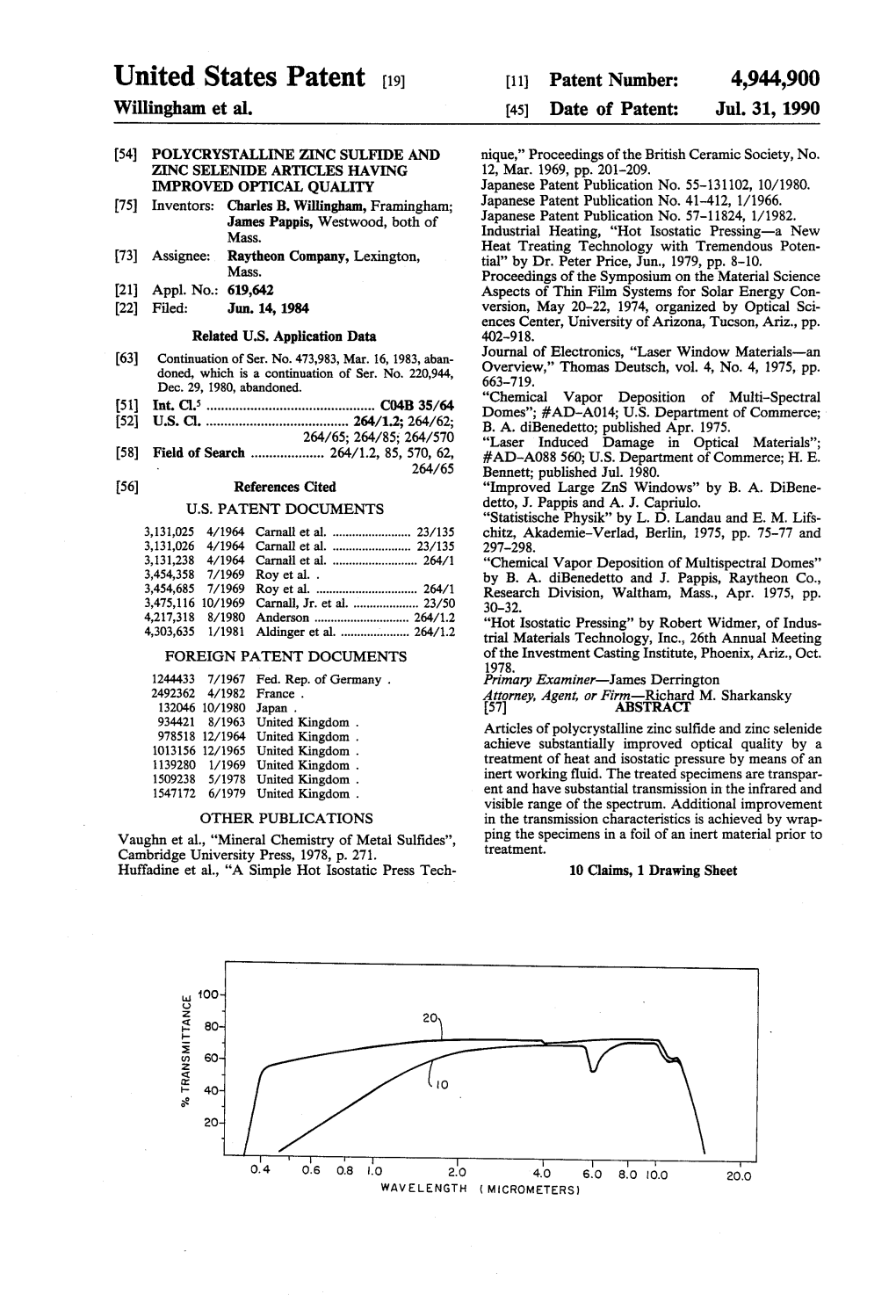 United States Patent (19) 11 Patent Number: 4,944,900 Willingham Et Al