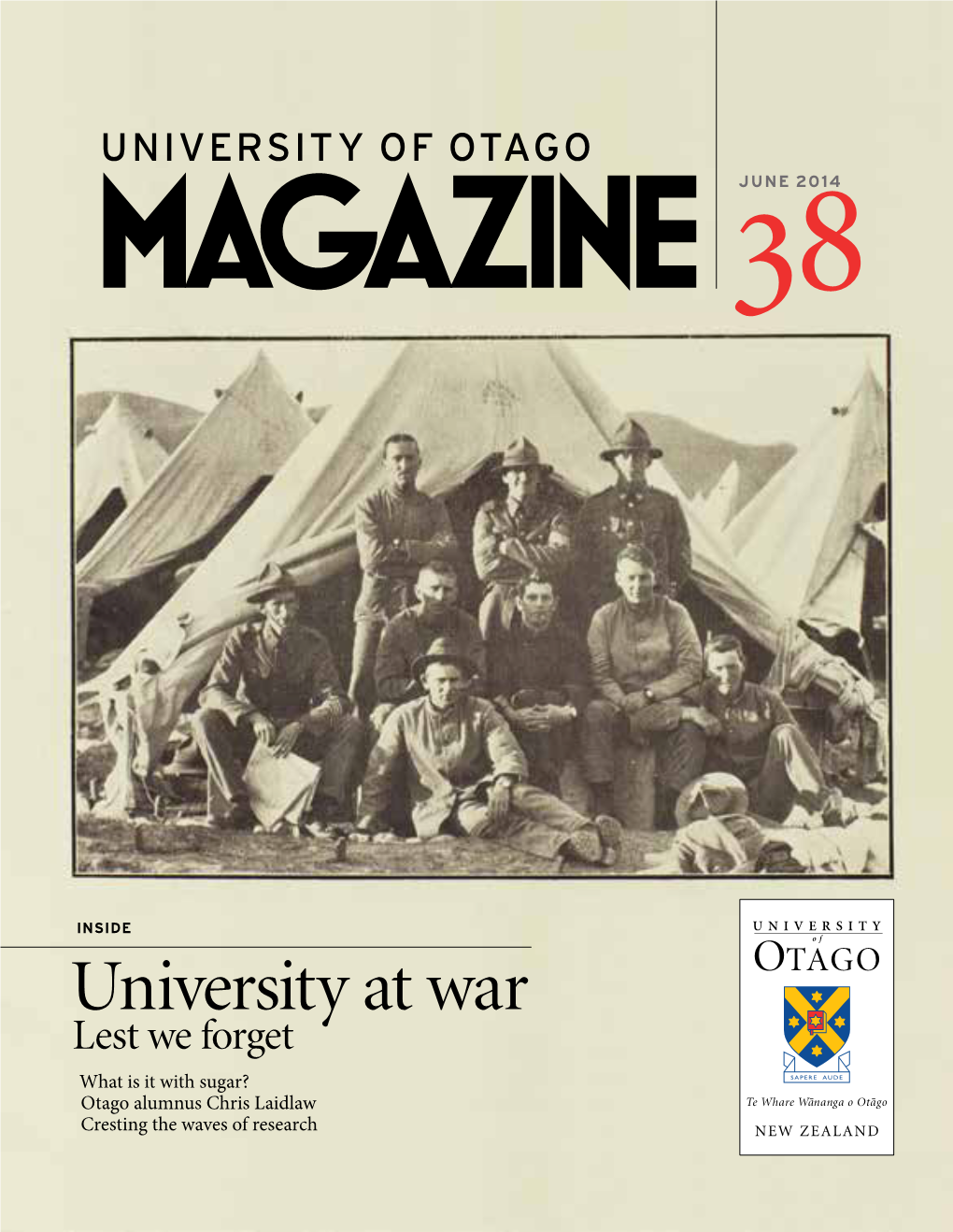 University of Otago Magazine 38June 2014