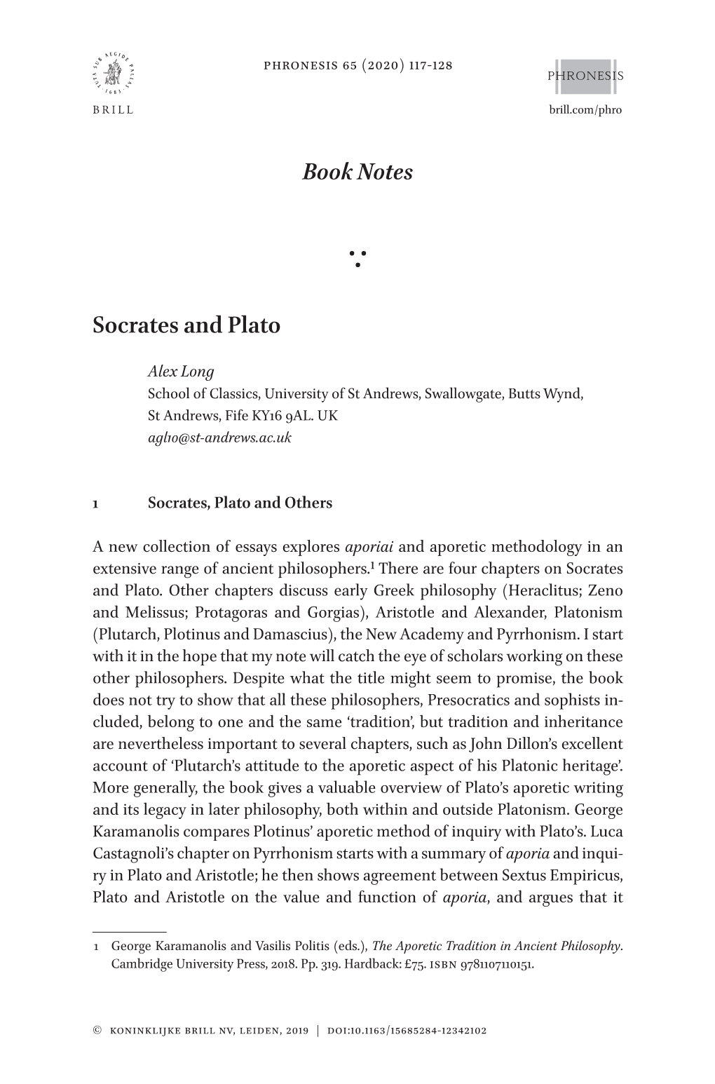 Socrates and Plato