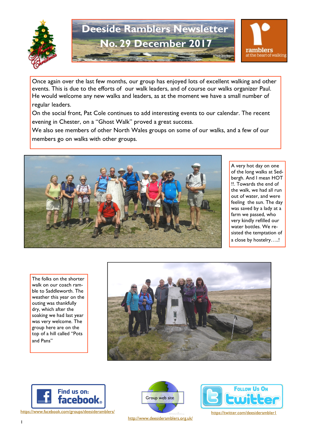 Deeside Ramblers Newsletter No. 29 December 2017