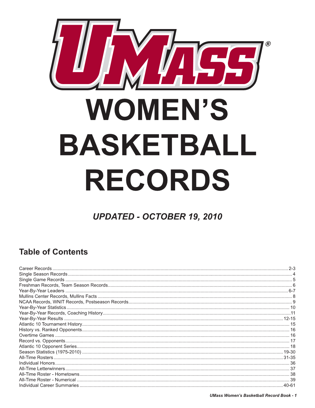 Women's Basketball Records