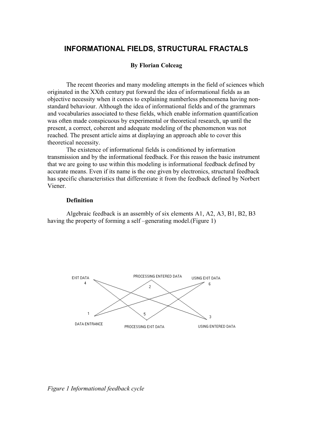 Informational Fields, Structural Fractals