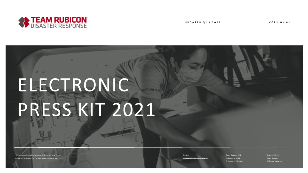 Electronic Press Kit 2021