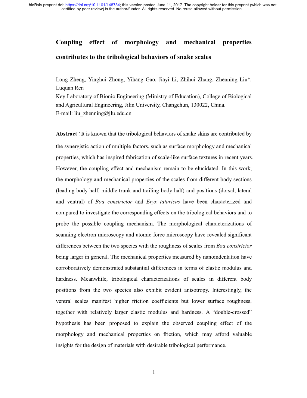 Coupling Effect of Morphology and Mechanical Properties Contributes