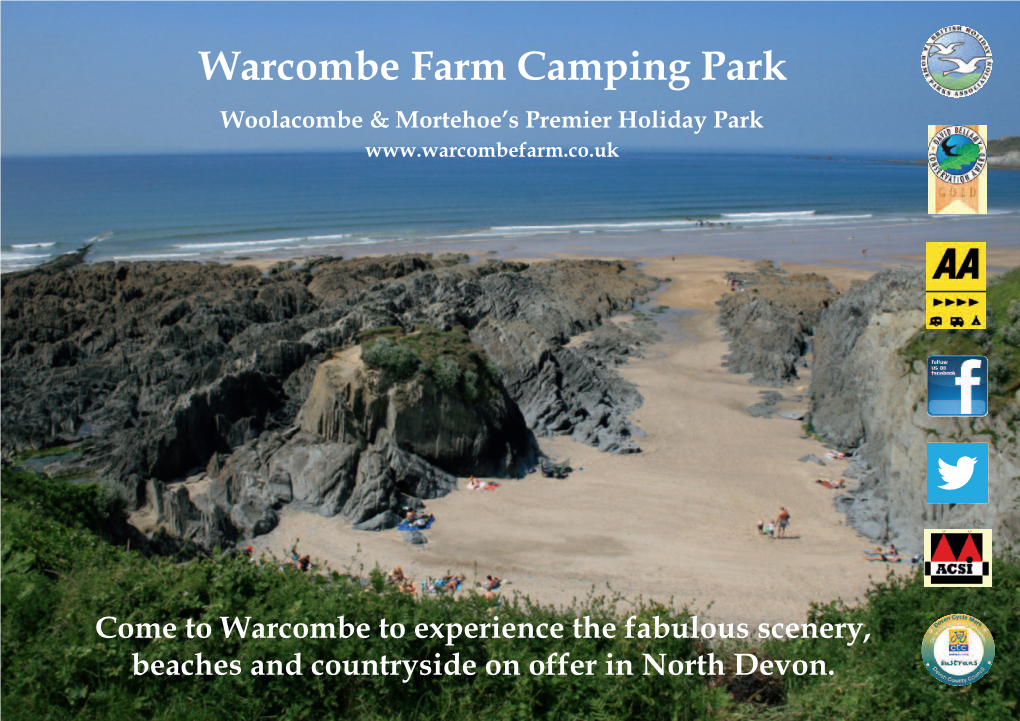 Warcombe Farm Camping Park Woolacombe & Mortehoe’S Premier Holiday Park