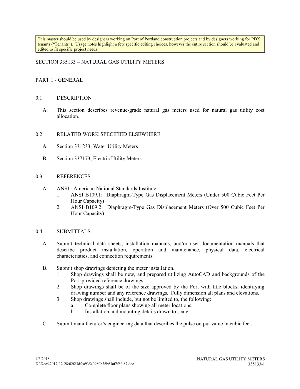 Section 220519 - Meters and Gauges for Plumbing Piping s1