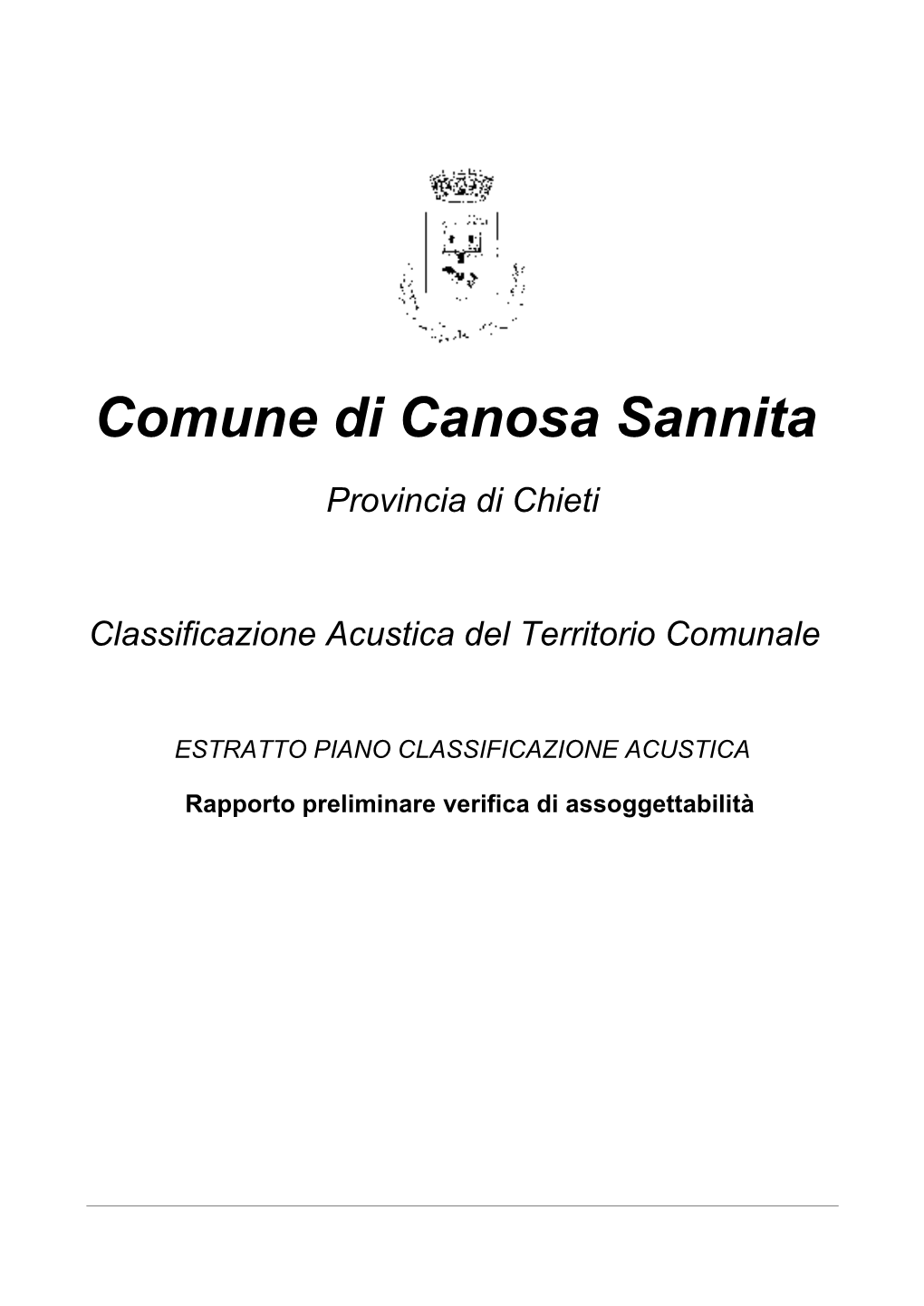 Comune Di Canosa Sannita Provincia Di Chieti