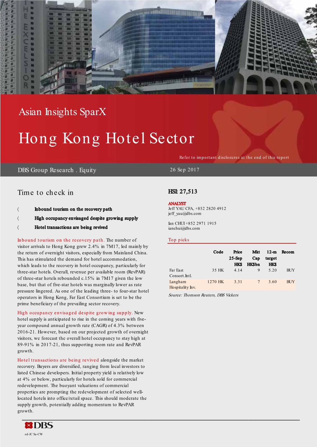 Hong Kong Hotel Sector