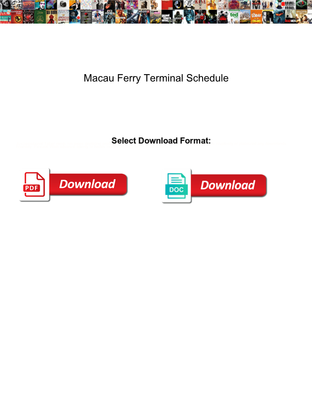 Macau Ferry Terminal Schedule Cumbria