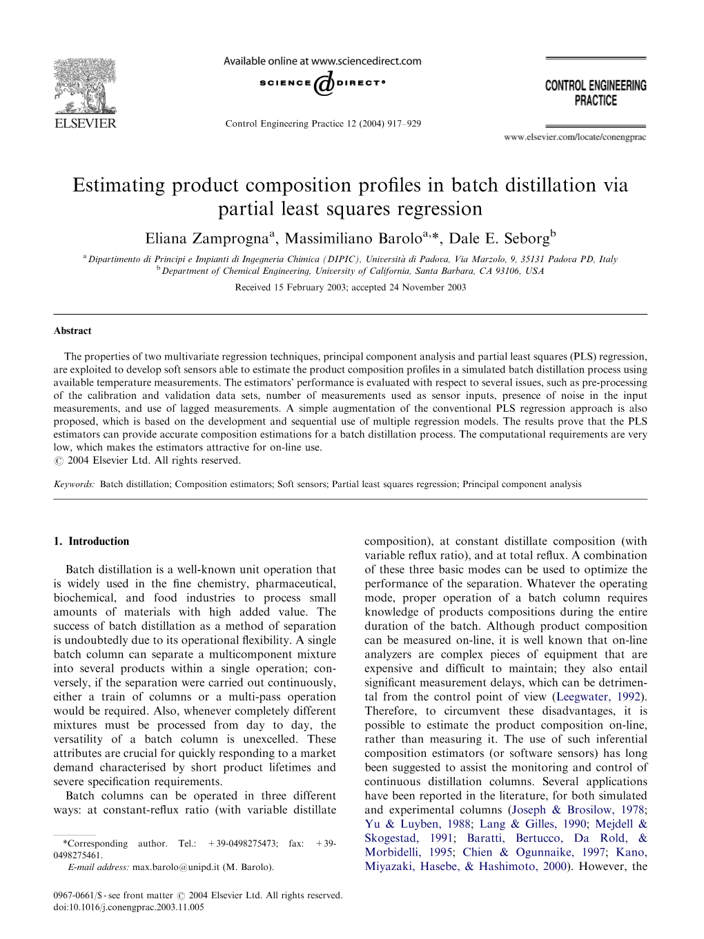Estimating Product Composition Profiles in Batch Distillation Via