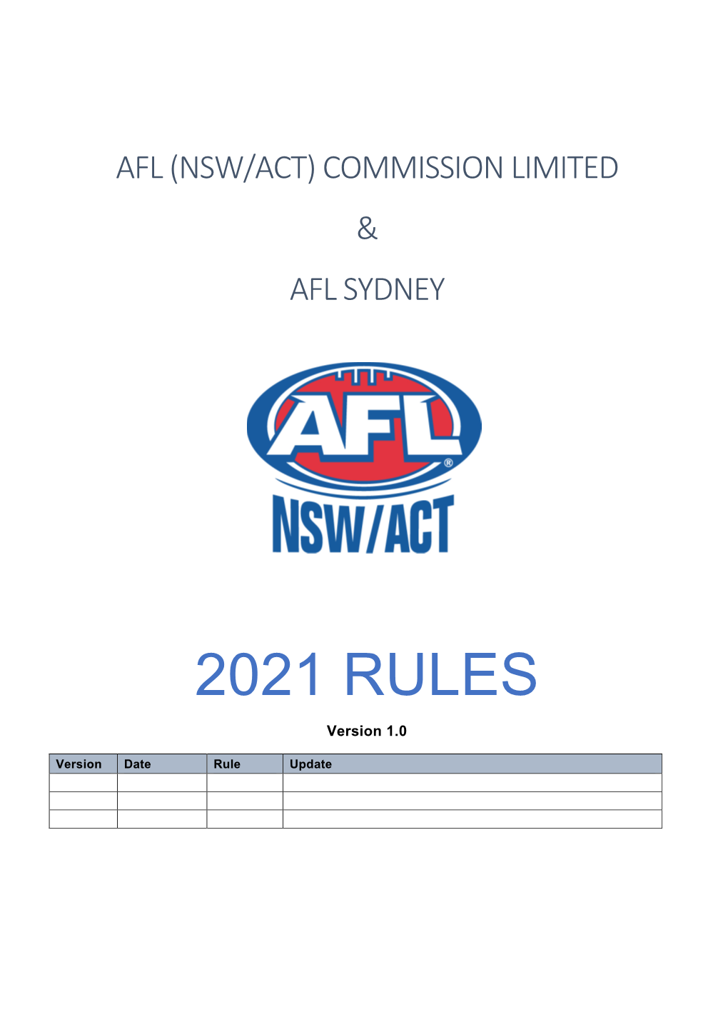 2021 RULES Version 1.0