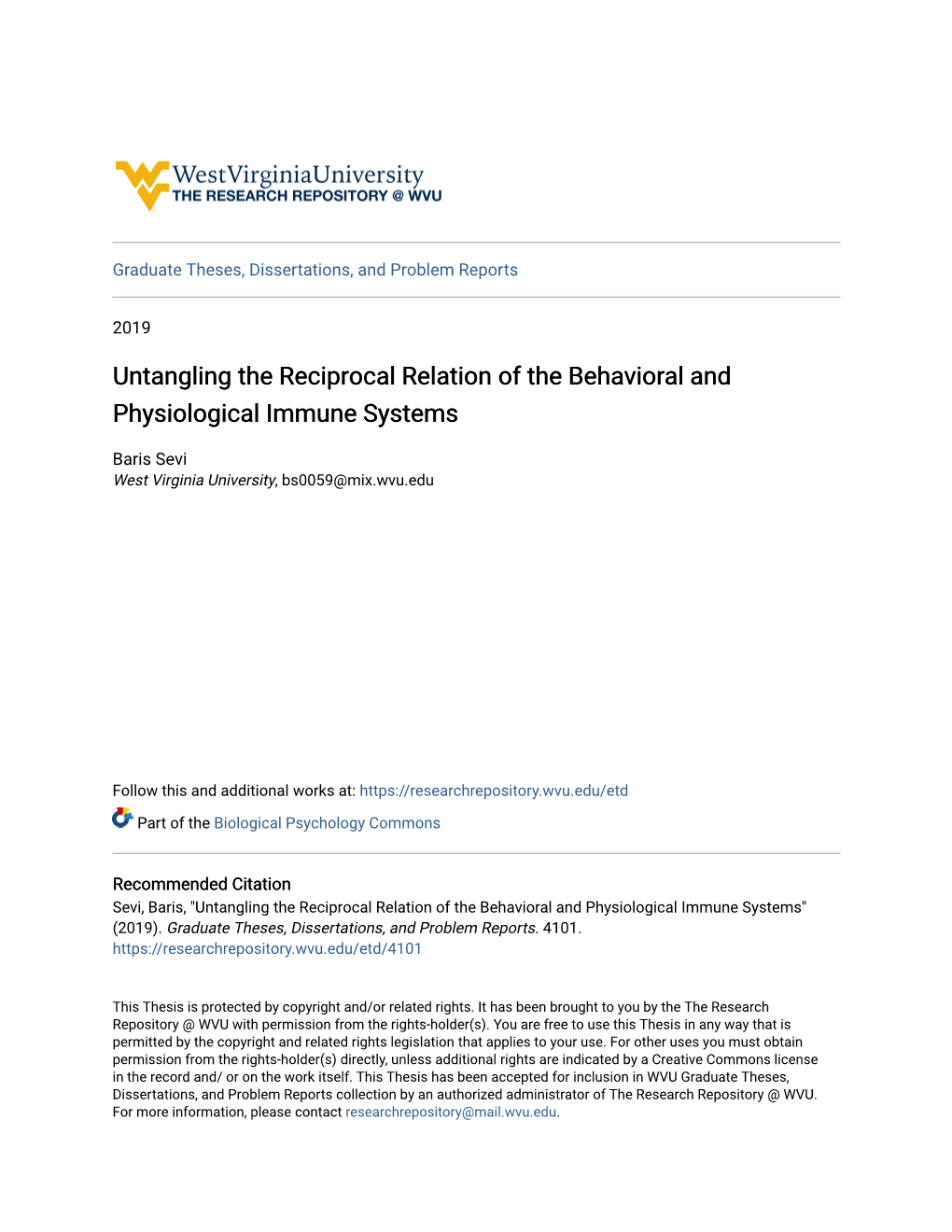 Untangling the Reciprocal Relation of the Behavioral and Physiological Immune Systems