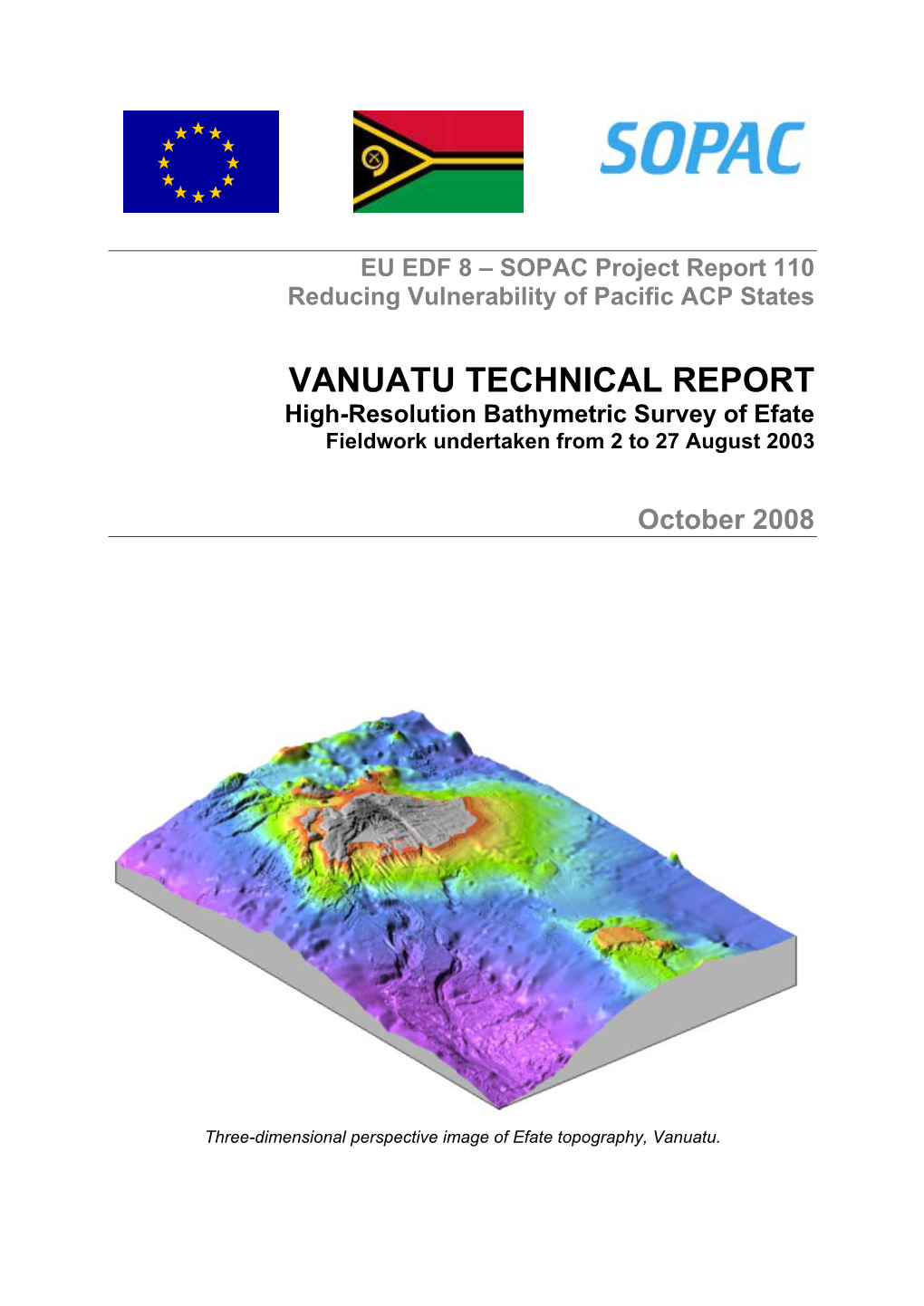 High-Resolution Bathymetric Survey of Efate, Vanuatu