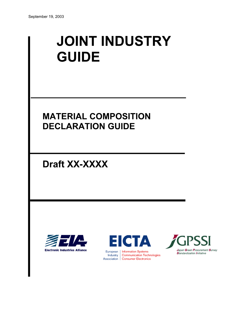 Joint Industry Guide
