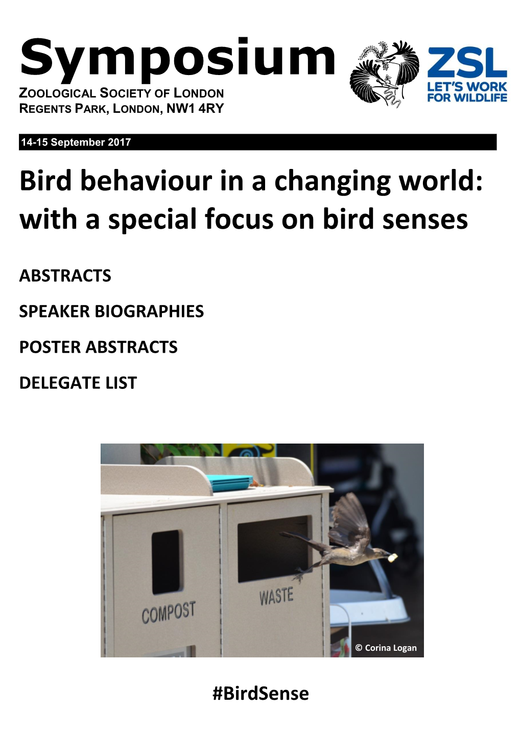 Bird Sense 14-15 September 2017